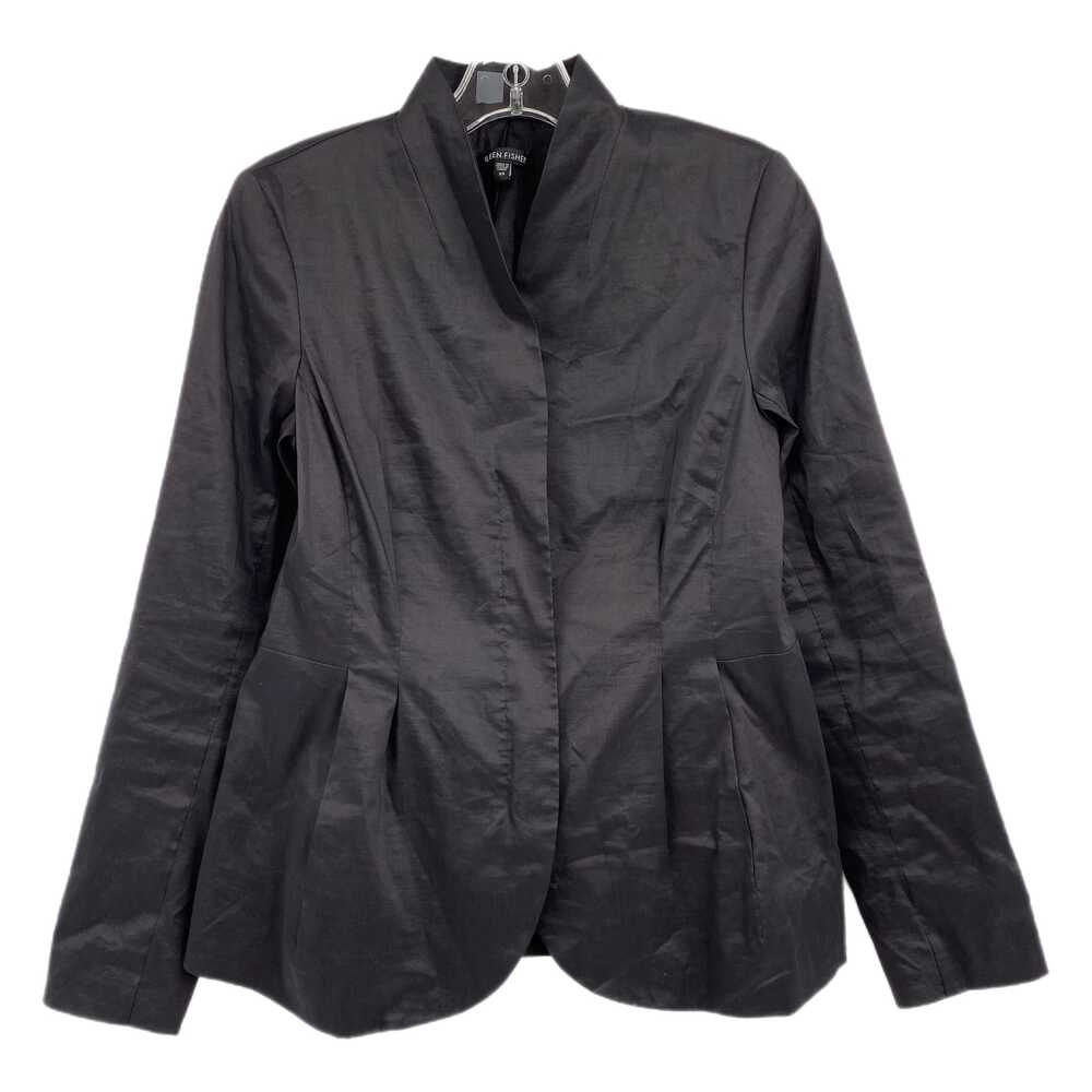 Eileen Fisher Black Zip-Up Light Jacket | Womens XS